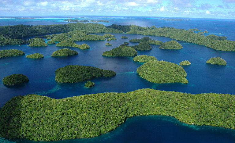 Isole di Palau dall'alto