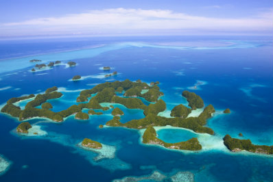 L'arcipelago di Palau dall'alto