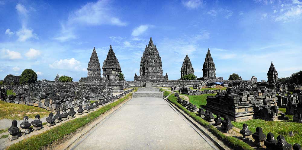 Sito archeologico di prambanan a java in Indonesia