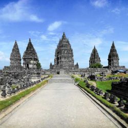 Sito archeologico di prambanan a java in Indonesia