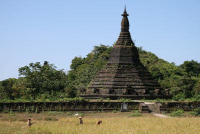 Laungbanpyauk pagoda templi di mrauk u myanmar birmania