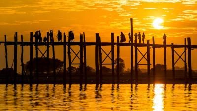 L’incredibile U- bein bridge, il ponte di teak più lungo al mondo, Mandalay, Myanmar